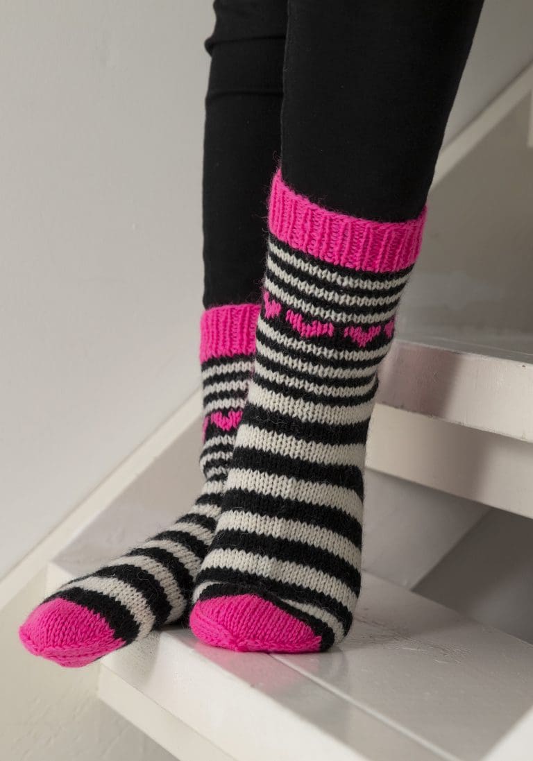 Product image for VIKING - NEONHJERTE SOKKEN 2104-11A