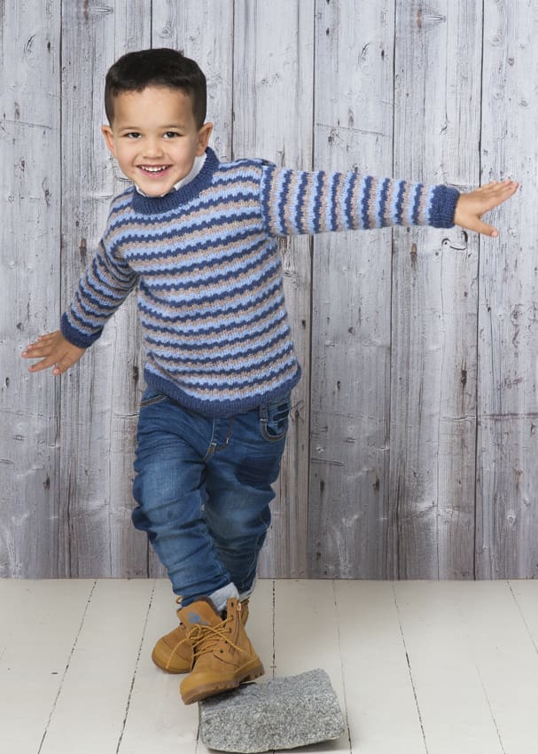 Product image for BØLGE GENSER BLÅ 1602-5