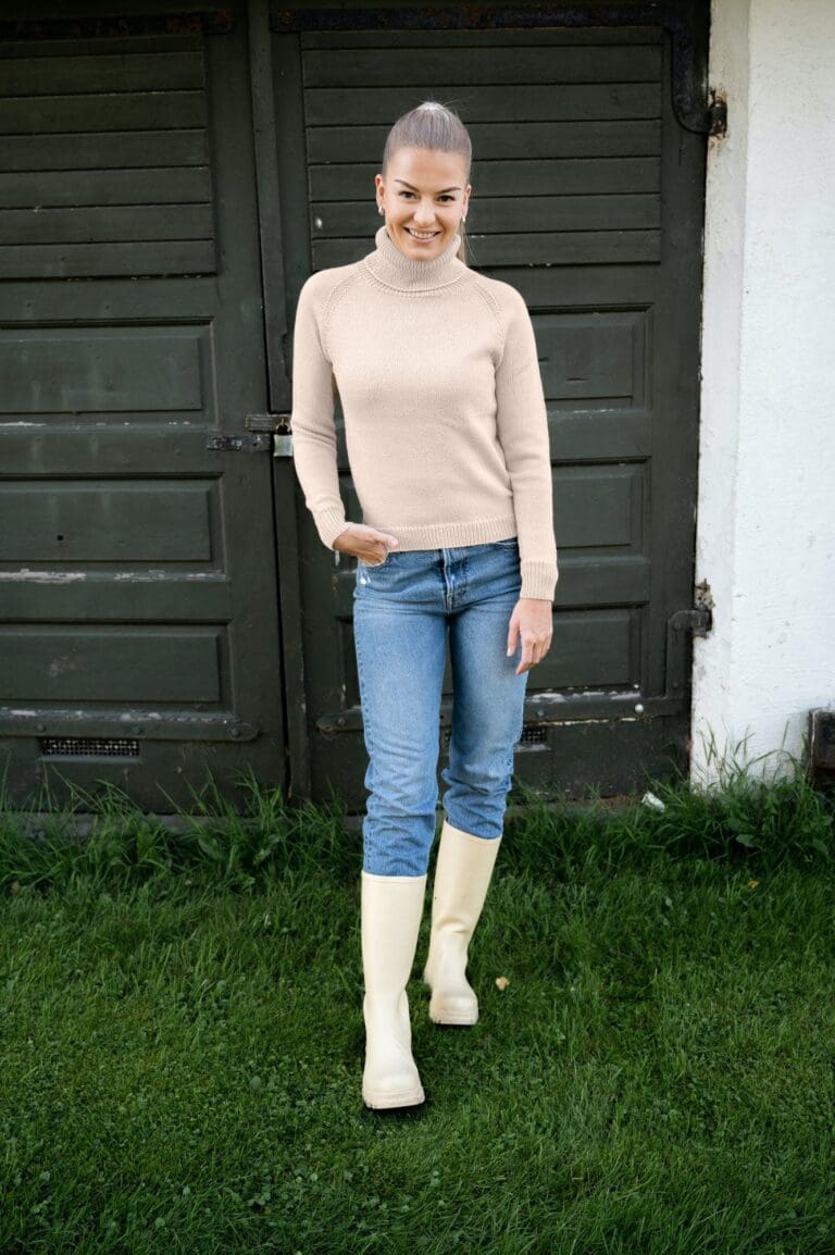 Product image for DALE – DENTON POLOGENSER LATTE 461-01D