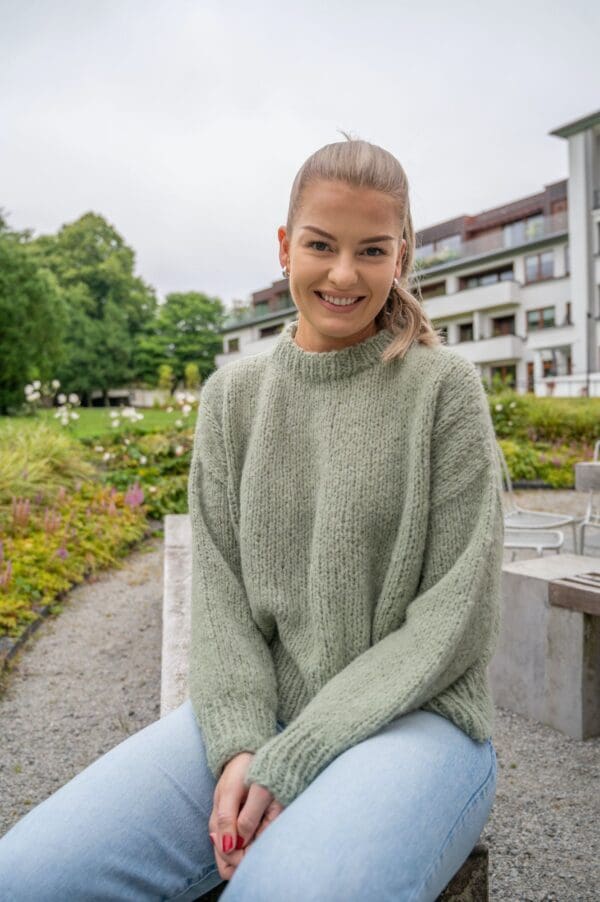DSA - ÅSTA GENSER STØVET JADEGRØNN 114-02A - Bilde 2