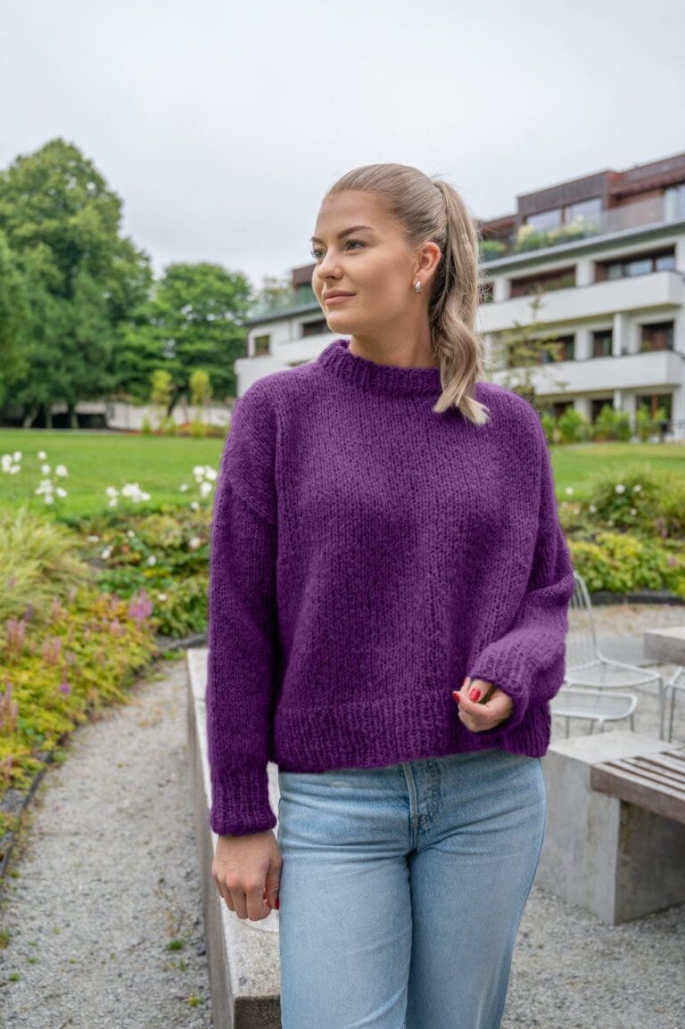 Product image for DSA - ÅSTA GENSER PURPUR 114-02D