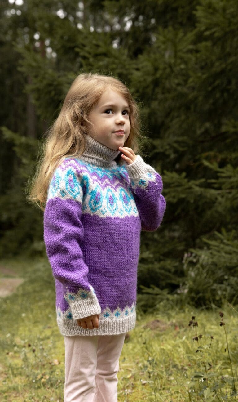 Product image for DALE - KLAKI BARNEGENSER LAVENDEL 458-08